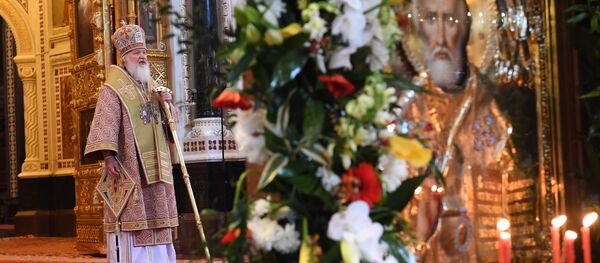 El patriarca de Moscú y toda Rusia Kiril en la Catedral de Cristo Salvador de Moscú - Sputnik Mundo