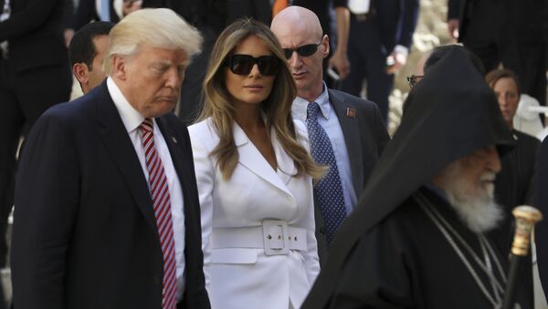 Donald y Melania Trump en Jerusalén, Israel, 22 de mayo de 2017 Donald y Melania Trump en Jerusalén, Israel, 22 de mayo de 2017 - Sputnik Mundo