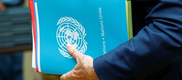 Staffan de Mistura agarra los documentos - Sputnik Mundo