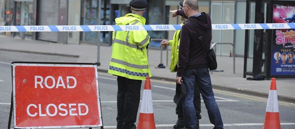 Policía bloquea el paso cerca de lugar del atentado en Mánchester, Reino Unido - Sputnik Mundo