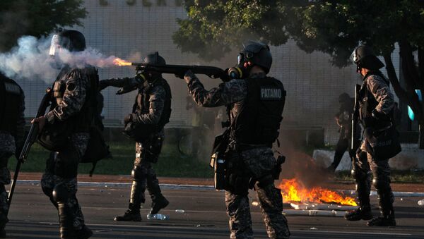 Policía brasileña Policía brasileña - Sputnik Mundo