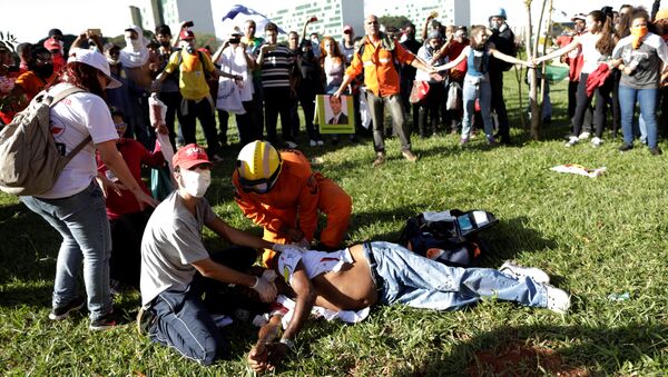 Las protestas contra el Gobierno de Michel Temer - Sputnik Mundo