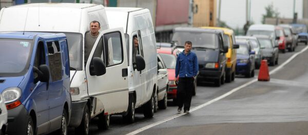 La frontera entre Polonia y Ucrania (archivo) - Sputnik Mundo