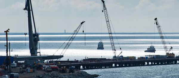 Construcción del puente de Crimea - Sputnik Mundo
