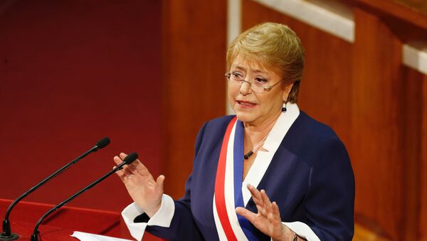 Michelle Bachelet, presidenta de Chile - Sputnik Mundo