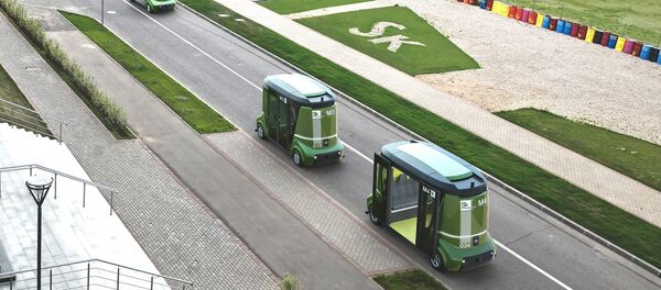 El autobús ruso completamente autónomo MatrËshka El autobús ruso completamente autónomo MatrËshka - Sputnik Mundo