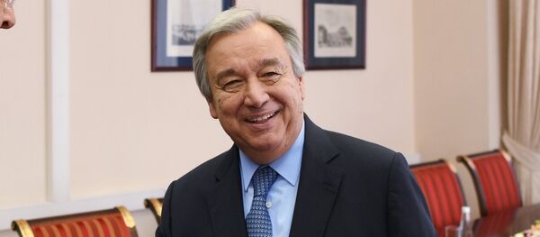 Serguéi Lavrov, canciller ruso, y António Guterres, secretario general de la ONU - Sputnik Mundo