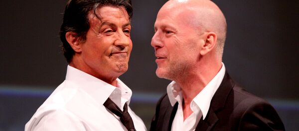 Sylvester Stallone y Bruce Willis en Comic-Con 2010 Sylvester Stallone y Bruce Willis en Comic-Con 2010 - Sputnik Mundo