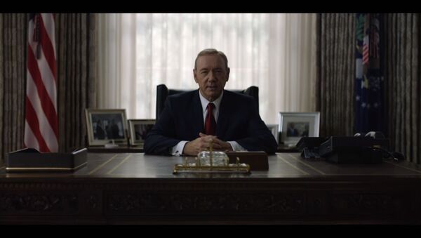 El protagonista de la serie House of Cards, Frank Underwood, interpretado por Kevin Spacey - Sputnik Mundo