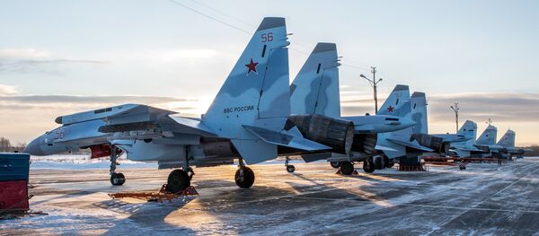 Los cazas rusos Su-35S (imagen referencial) - Sputnik Mundo