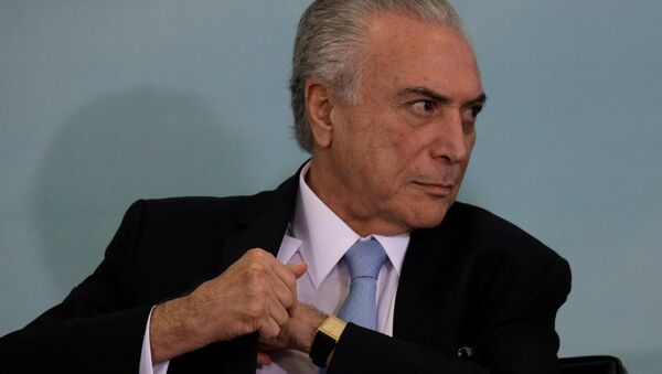 Michel Temer, presidente de Brasil (archivo) - Sputnik Mundo