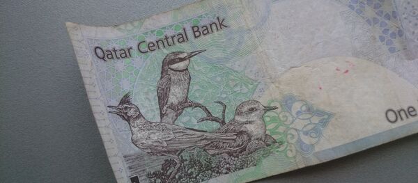 Un billete de Catar (imagen referencial) - Sputnik Mundo