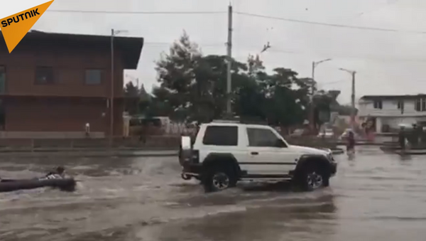 Inundaciones (captura de pantalla) - Sputnik Mundo