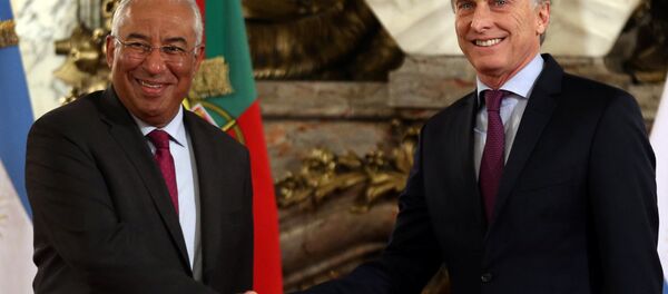 Presidente de Argentina, Mauricio Macri, y el primer ministro de Portugal, Antonio Costa Presidente de Argentina, Mauricio Macri, y el primer ministro de Portugal, Antonio Costa - Sputnik Mundo