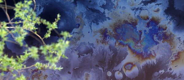 Una mancha de petróleo en un río - Sputnik Mundo