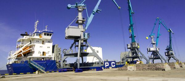 Открытие универсального перегрузочного комплекса в торговом порту Усть-Луга - Sputnik Mundo