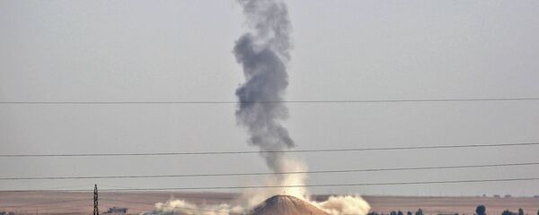 Humo se levanta tras un ataque aéreo de la coalición liderada por Estados Unidos - Sputnik Mundo