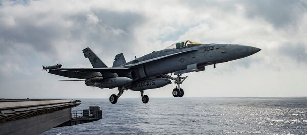 Caza estadounidense F/A-18E Super Hornet (archivo) - Sputnik Mundo