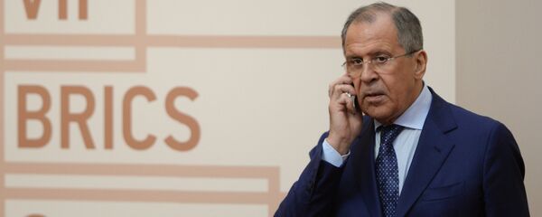 Serguéi Lavrov antes de una reunión de los líderes del BRICS - Sputnik Mundo