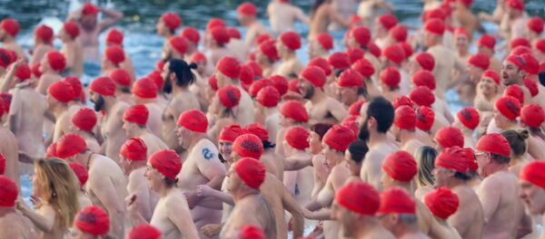 Inmersión desnuda en el agua de la costa de Tasmania - Sputnik Mundo