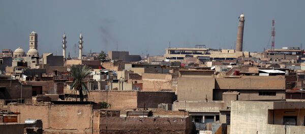 La torre de la Gran Mezquita de Al Nuri en Mosul, Irak - Sputnik Mundo