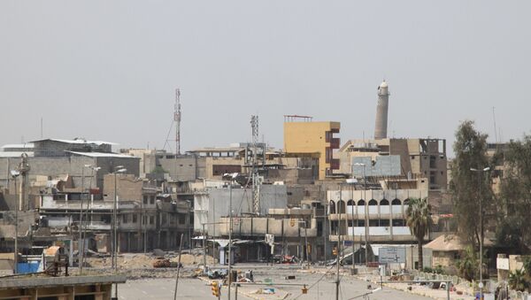 La torre de la Gran Mezquita Al Nuri, Mosul Irak - Sputnik Mundo