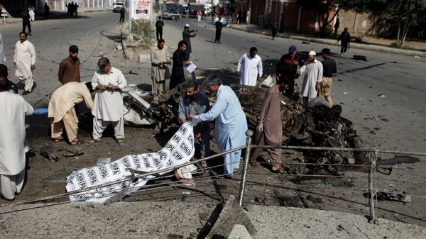 El lugar de la explosión en Quetta, Pakistán El lugar de la explosión en Quetta, Pakistán - Sputnik Mundo