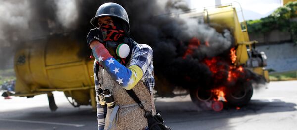 Protestas opositoras en Caracas - Sputnik Mundo