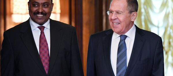 Ministro etíope de Exteriores, Workneh Gebeyehu, ministro ruso de Exteriores, Serguéi Lavrov. - Sputnik Mundo