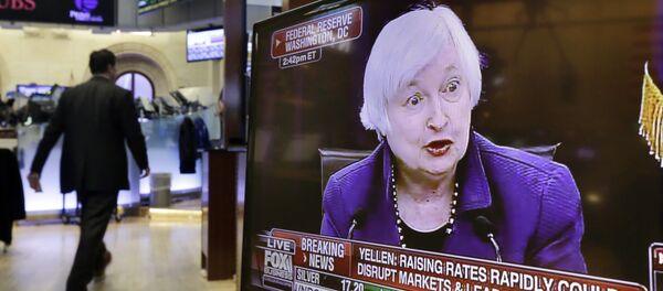 Janet Yellen, presidenta de la Fed - Sputnik Mundo