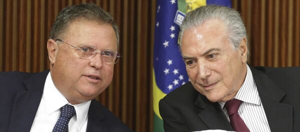 Ministro de Agricultura de Brasil, Blairo Maggi, y presidente de este país, Michel Temer - Sputnik Mundo