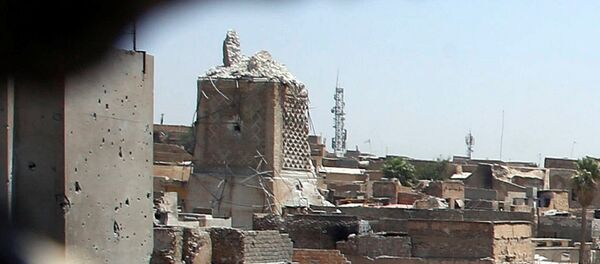 Los restos de la mezquita de al Nuri en Mosul, Irak - Sputnik Mundo