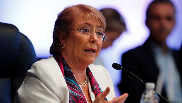 Michelle Bachelet, presidenta de Chile - Sputnik Mundo