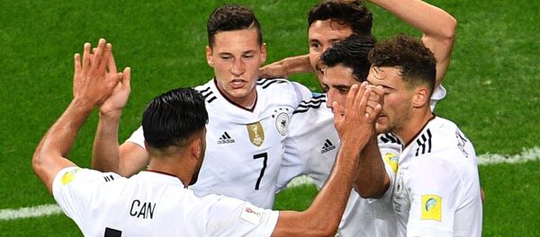 Jugadores de la selección alemana durante la semifinal de la Copa Confederaciones - Sputnik Mundo