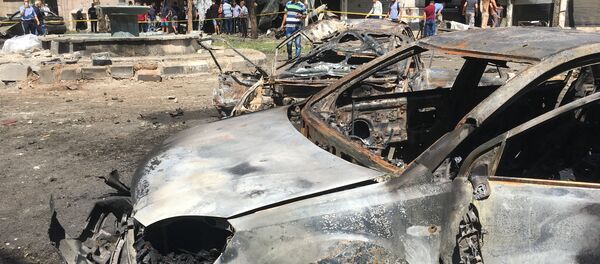 Lugar de explosión en Damasco (archivo) Lugar de explosión en Damasco (archivo) - Sputnik Mundo