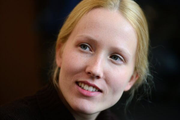 La actriz estonia Saara Kadak en el rodaje de la película rusa 'Convoy 48' - Sputnik Mundo