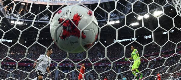 Un gol anotado durante la Copa Confederaciones Rusia 2017 Un gol anotado durante la Copa Confederaciones Rusia 2017 - Sputnik Mundo