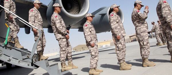 Las tropas turcas en la base militar en Doha, Catar (archivo) - Sputnik Mundo