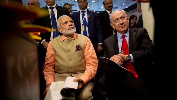 Narendra Modi y Benjamín Netanyahu Narendra Modi y Benjamín Netanyahu - Sputnik Mundo