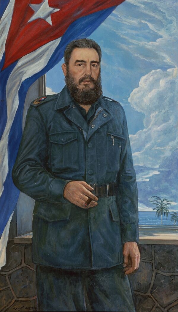 El retrato de Fidel Castro, Iliá Glazunov - Sputnik Mundo