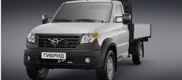 Una ilustración del UAZ Profi híbrido - Sputnik Mundo