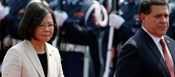 El presidente de Paraguay Horacio Cartes  y  la presidenta de Taiwán Tsai Ing-wen - Sputnik Mundo