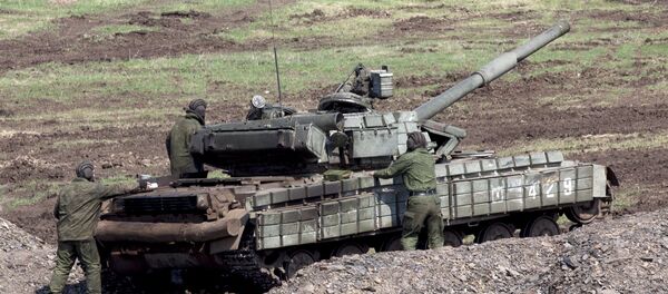 Ejercicios militares de la autoproclamada República Popular de Lugansk, Ucrania - Sputnik Mundo