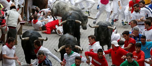 Fiesta de San Fermín en Pamplona, España Fiesta de San Fermín en Pamplona, España - Sputnik Mundo