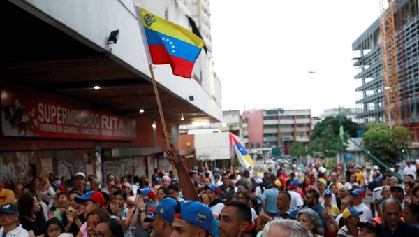 Simpatizantes de la oposición venezolana en Caracas (archivo) - Sputnik Mundo