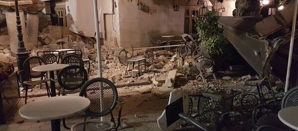 Edificios destruidos en Grecia - Sputnik Mundo