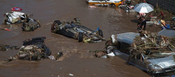 Consecuencias de inundaciones en China Consecuencias de inundaciones en China - Sputnik Mundo