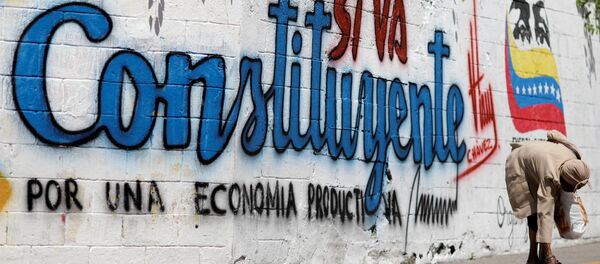 Un graffiti en Caracas, Venezuela - Sputnik Mundo