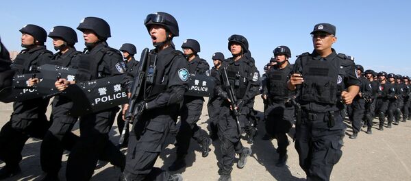 Soldados chinos participan en un ejercicio antiterrorista (archivo) - Sputnik Mundo