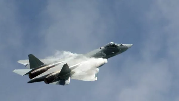 Un caza ruso T-50 (imagen referencial) - Sputnik Mundo